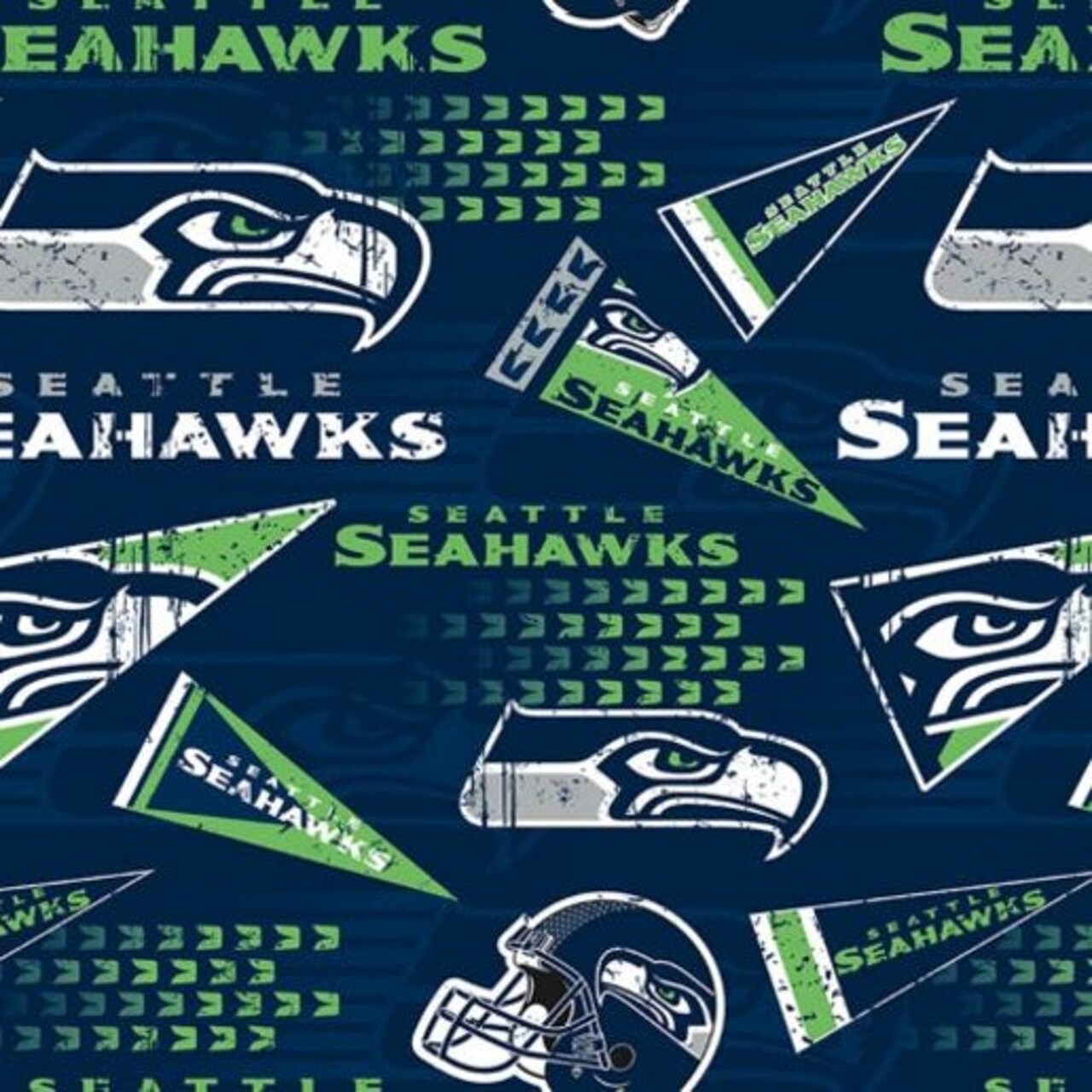 Licensed NFL Seattle Seahawks Cotton 14449-D Fabric by the Yard